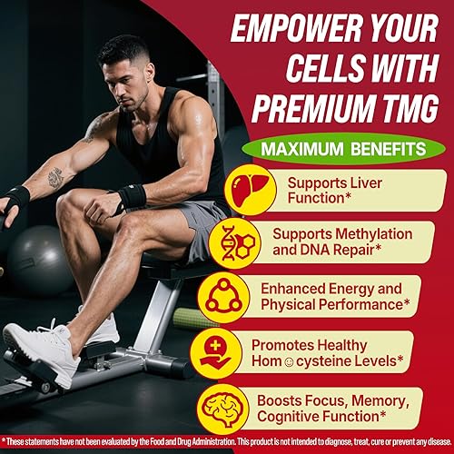 Miniatura 4 de Paquete de 2 gomitas TMG de 1000 mg de betaína anhidra + multivitamínico metilado y complejo B metilado (metilfolato B12 B6), magnesio, taurina