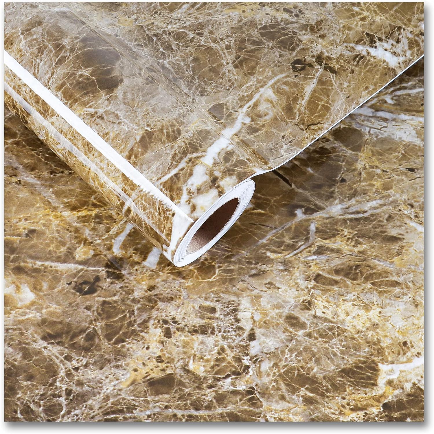 ONE2ONE ENTERPRISES Brown Polyvinyl PVC High Gloss Marble Self Adhesive Wallpaper, 2 x 16 Feet (B08CKQR471) Amazon Price History, Amazon Price Tracker