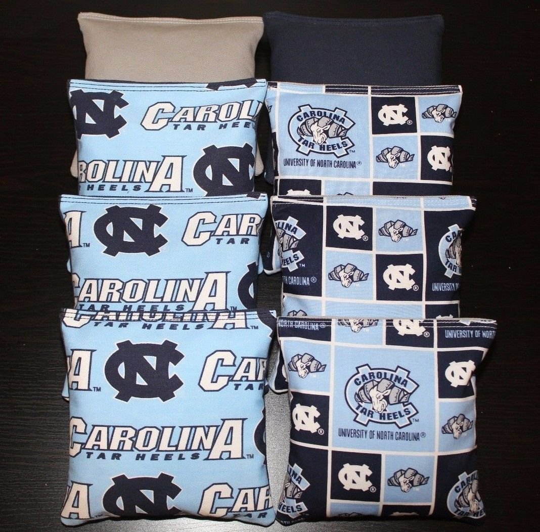 Amazon.com: 8 All Weather North Carolina Tarheels Cornhole Bean Bags Resin  Filled Game Toss : Sports & Outdoors