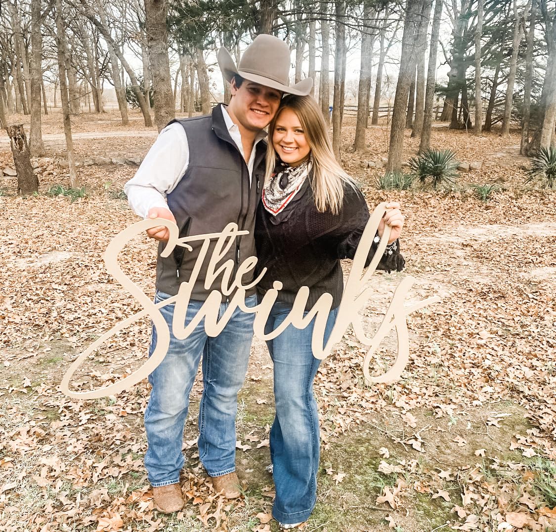 Wedding Sign by Panhandle Mercantile | Custom Family Name Sign | Made of Wood | Customizable Font | Choose from our 90+ Color Options | Up to 54” Wide