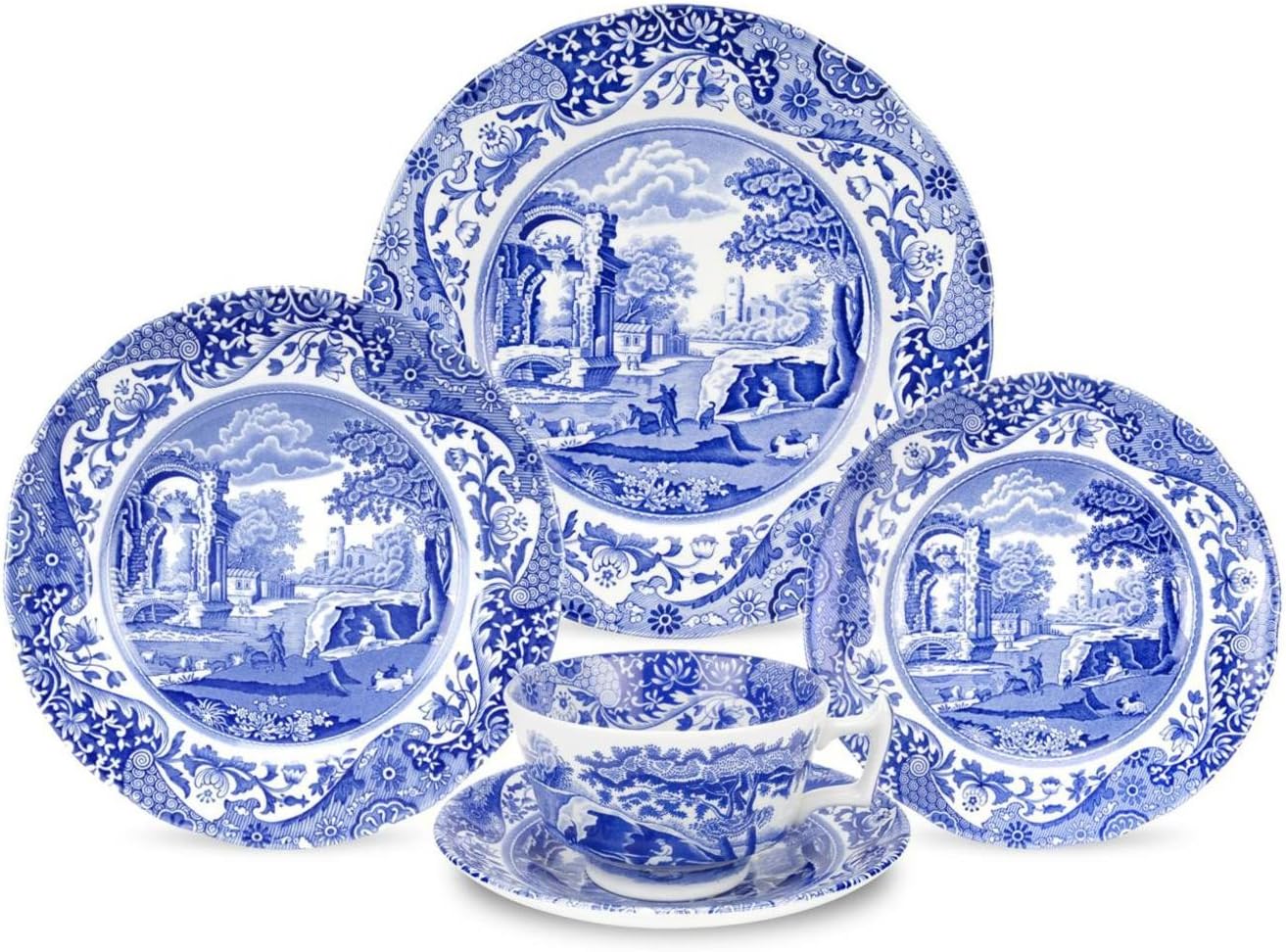 Royal Worcester Spode Blue Italian 5-Piece Place Setting