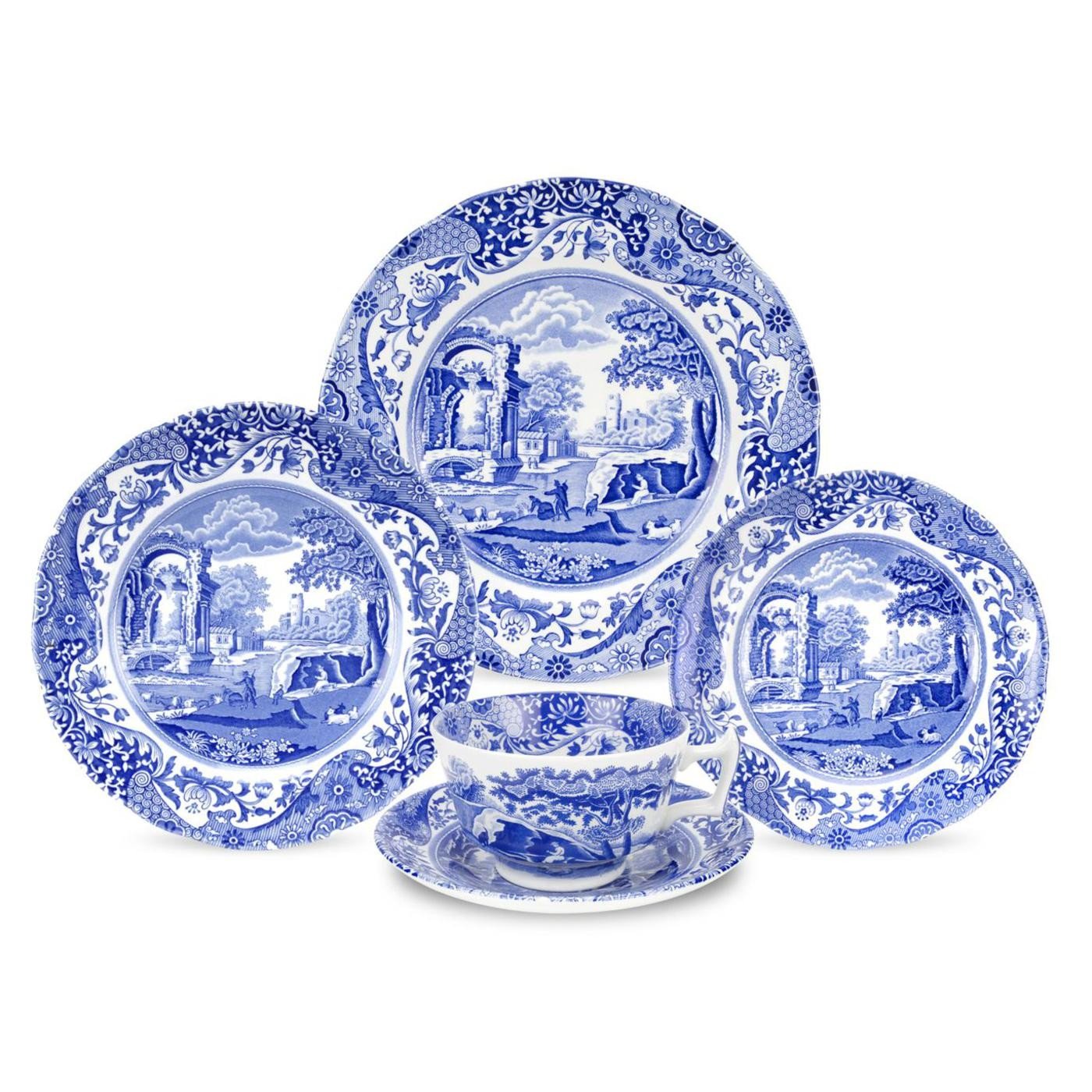 Amazon.co.jp: Spode Blue Italian 5-Piece Place Setting by Spode