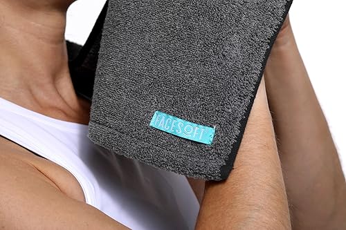 Miniatura 6 de FACESOFT Obtén 2 por el precio de 1 toalla de baño de desintoxicación de carbón infundida con carbón Power-Detox