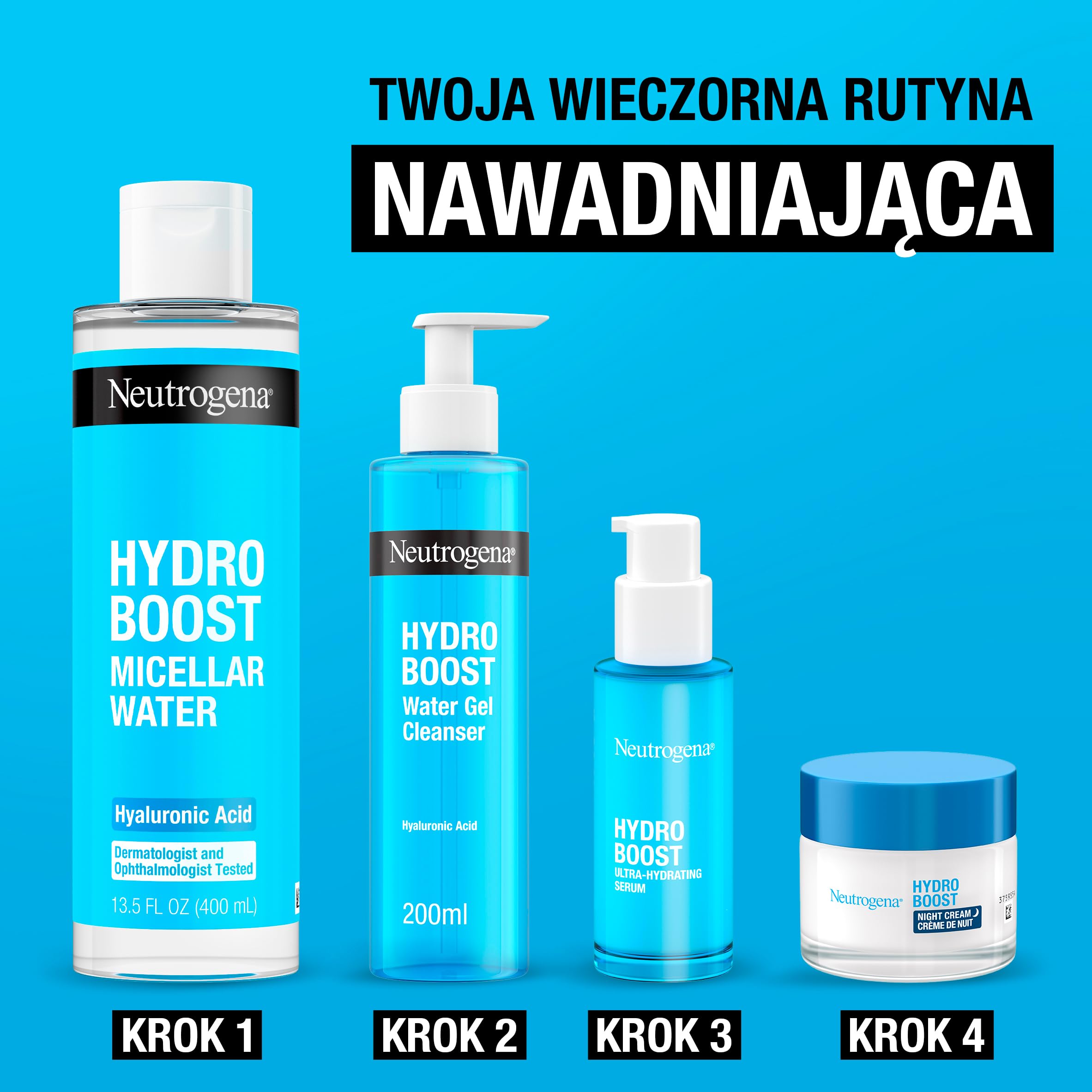 NEUTROGENA® Hydro Boost® Water Gel Nawadniający żel 50ml. Nawadniający żel do cery normalnej i mieszanej, nawilża skórę i wzmacnia jej barierę ochronną. Beztłuszczowa formuła, nie zatyka porów.