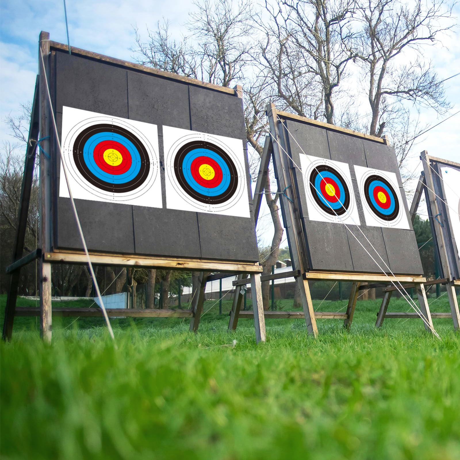 Bullseye 20 pezzi bersaglio tiro con l'arco bersaglio, tiro con l'arco standard, carta 10 anelli tiro con l'arco per la pratica di allenamento