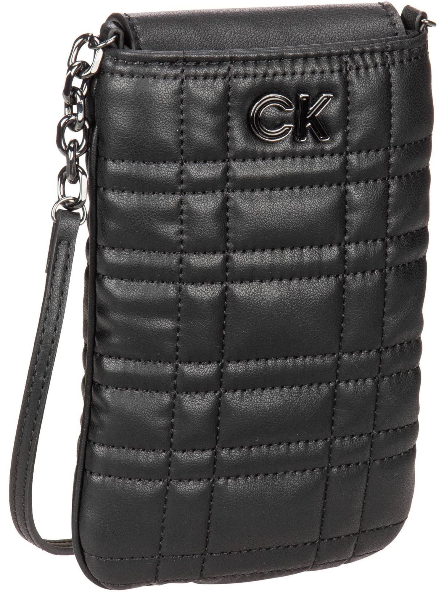 Calvin Klein Re-Lock Quilt Phone Pouch CK Black