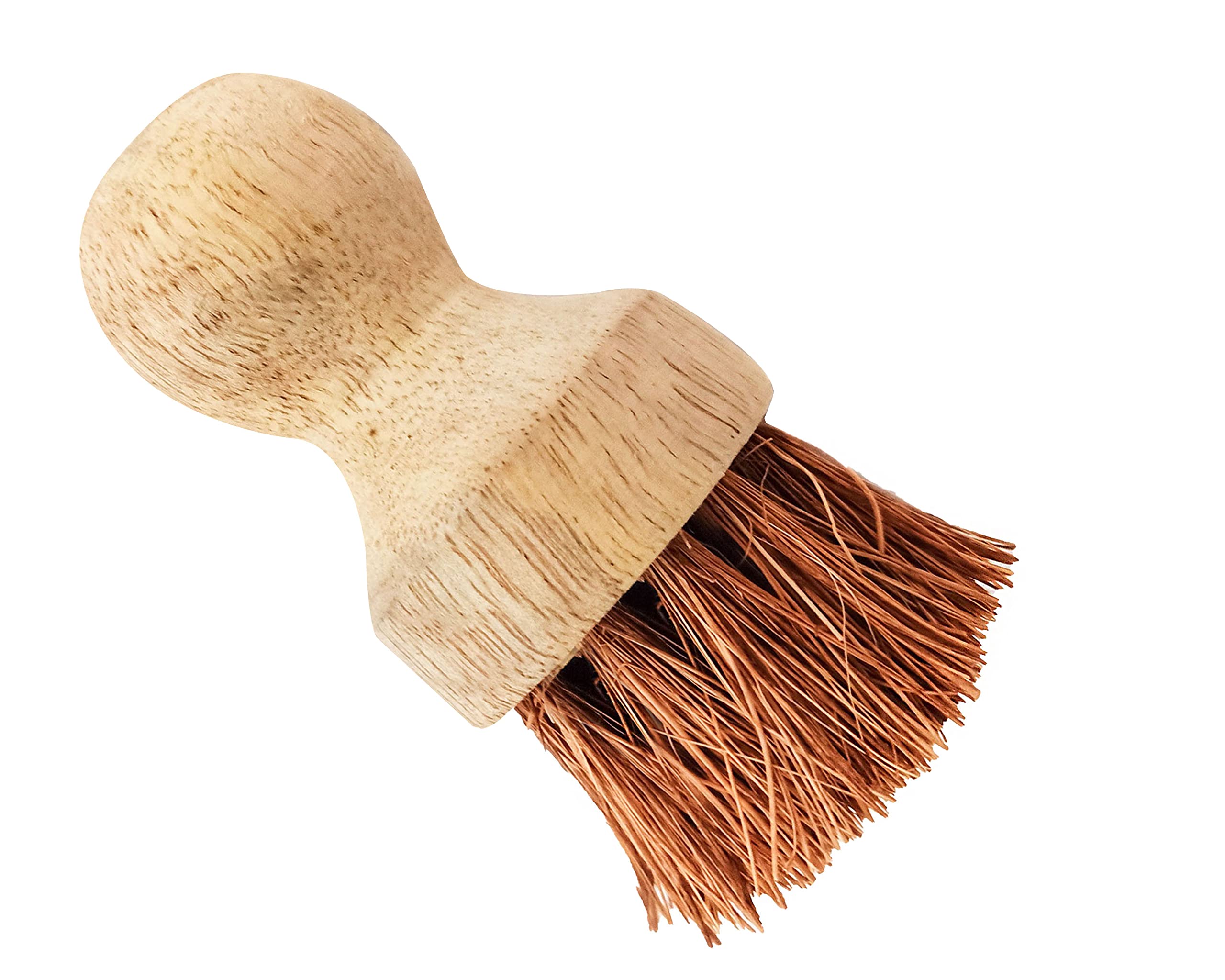 Palmera Natural Coir Tawa Brush for Spreading Oil on Dosa Tawa, Iron Tawa, Roti Tawa & Low Oil Frying on Pans (Fully Natural Food Grade Vaarnished Wood, 9X6X6 cm) (Pack of 1)