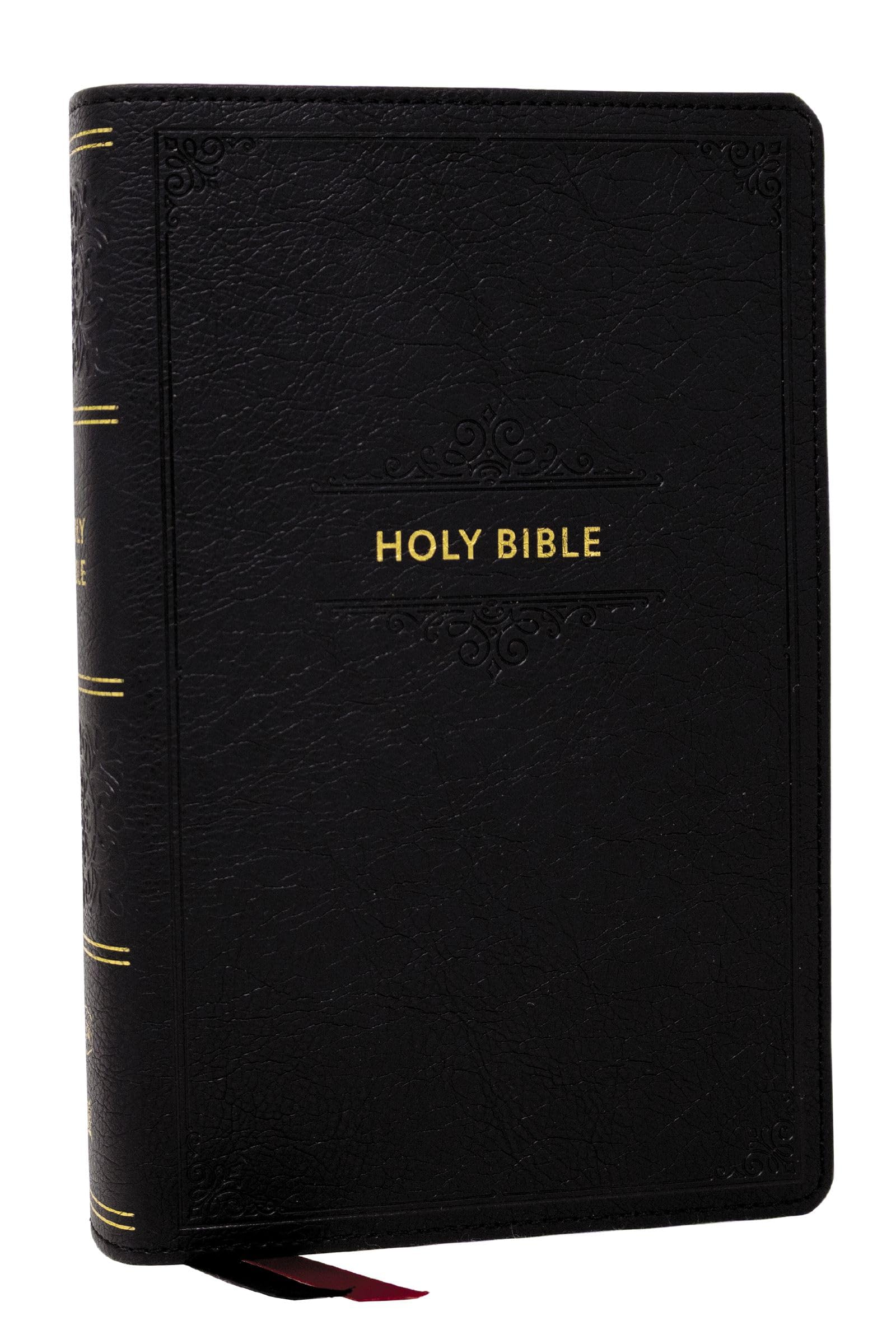 KJV Personal Size Large Print EndofVerse Reference Bible Black LEATHER-BOUND