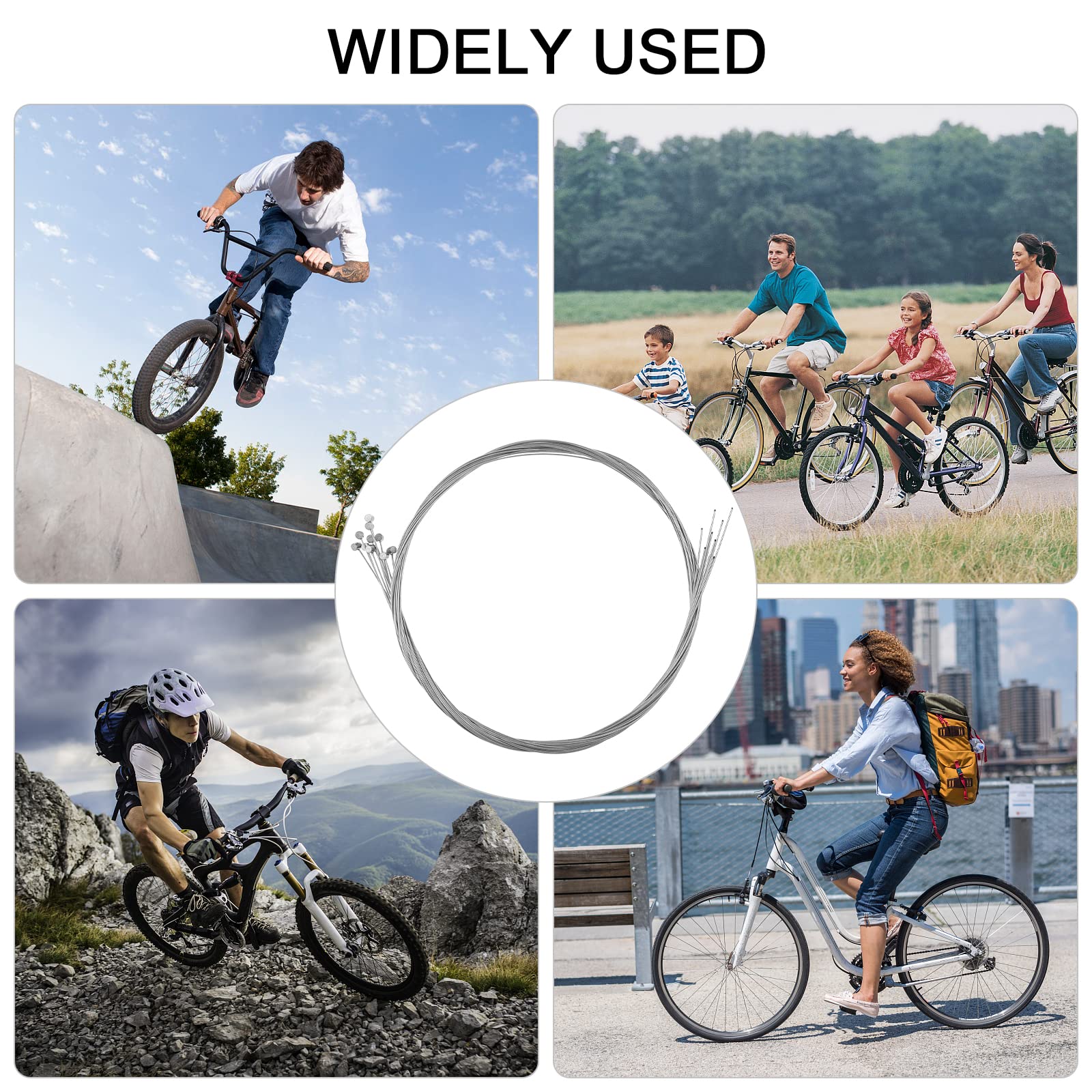 Lot De 10 Câbles De Frein Pour Vélo - Longueur 2 M, Acier Zingué, Pour VTT, Vélo électrique - 4