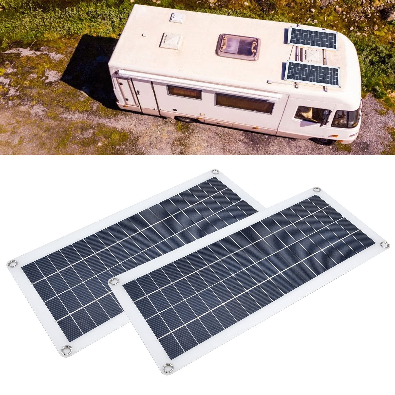 Kit de Carga Solar con Puertos USB Duales Diseño de Alta Eficiencia para, Casas Rodantes, Aventuras de Camping