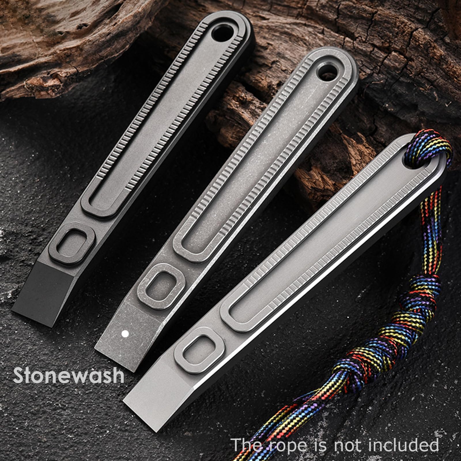 Hamans Stemmeisen aus Titan, Hebeleisen, Multi-Tool, 12,9 cm, Titan-Paket-/Dosenöffner für den täglichen Gebrauch, tragbar, leicht, Stonewash