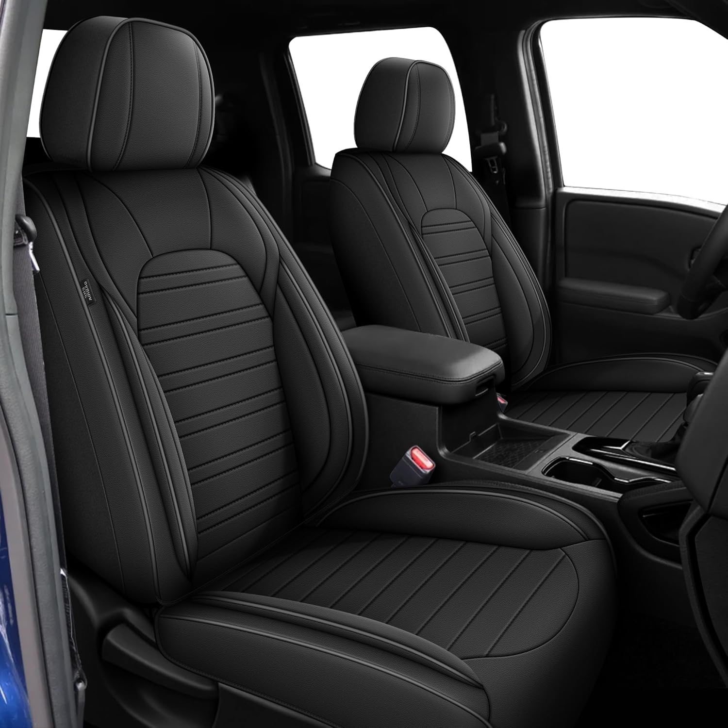 for Chevrolet Chevy Colorado 2015-2024 2025 2026 Seat Covers Faux Leather Waterproof Seat Cusion(2PCS Front, Black)