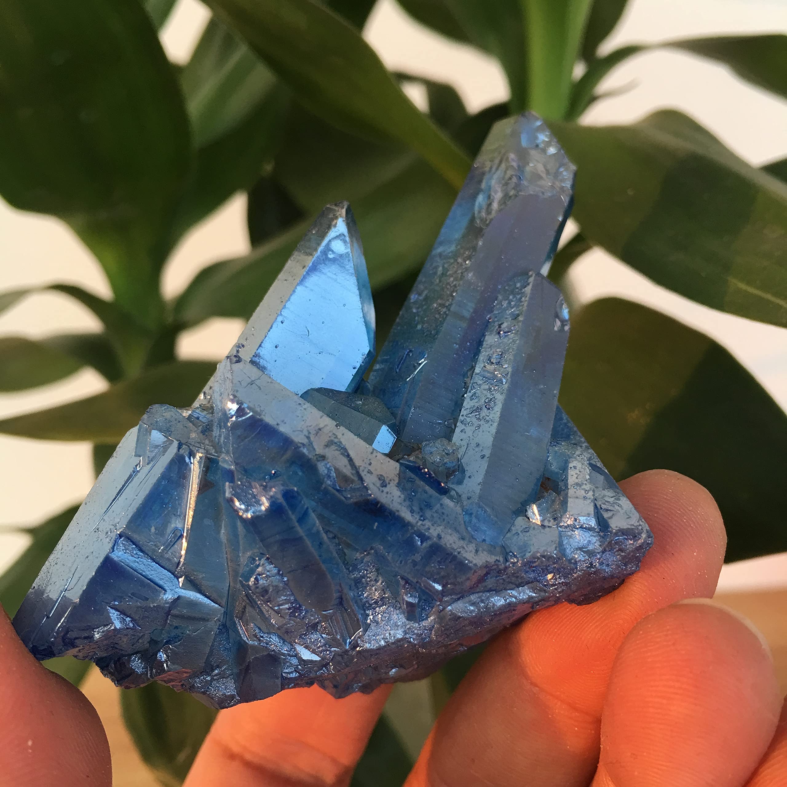 Amazon.co.jp: 天然水晶の原石 天然水晶ラフレアで美しいブルー 