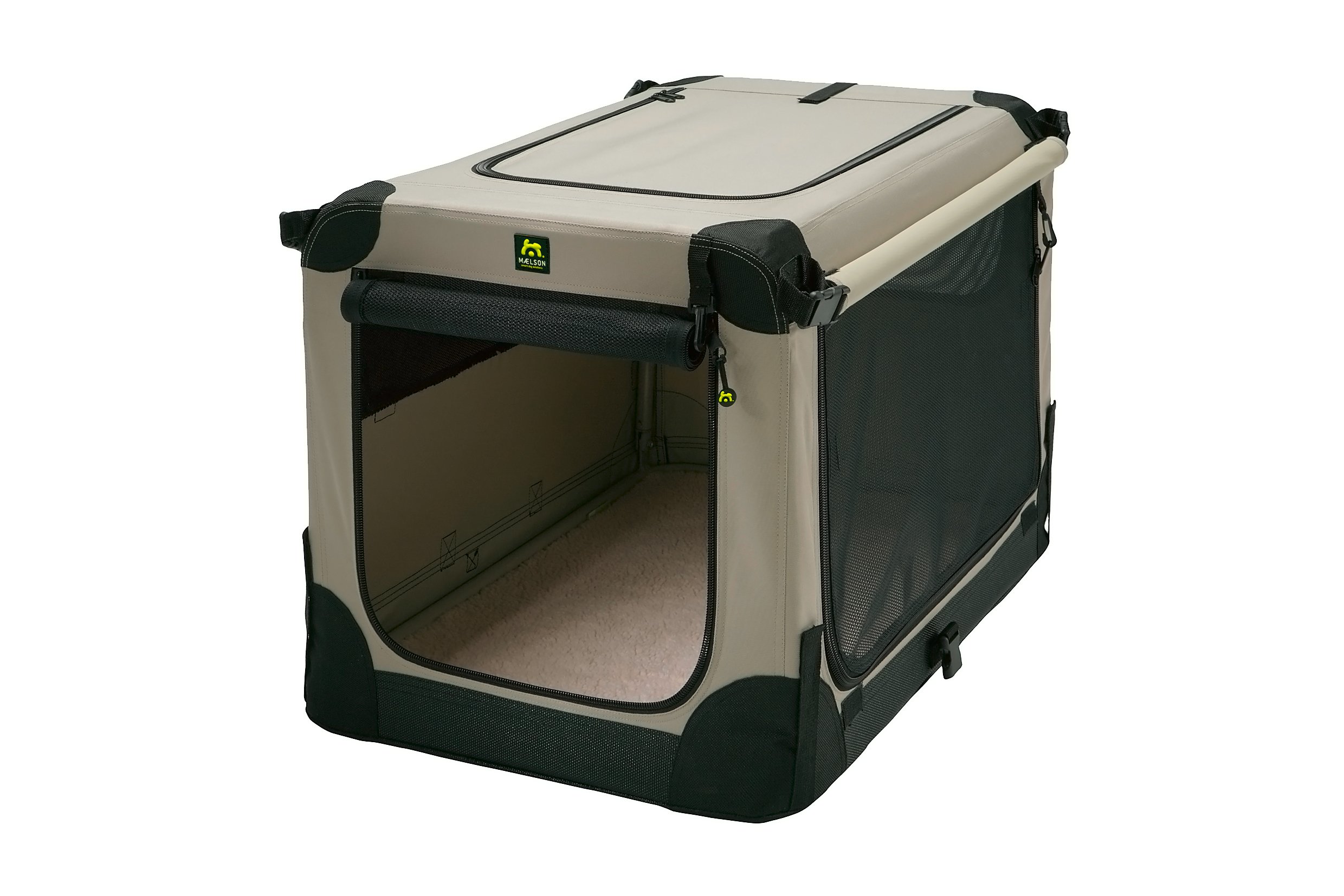 Maelson Soft Kennel faltbare Hundebox -beige - XXL 120 - (120 x 77 x 86 cm)