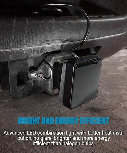 Miniatura 5 de ESEWALAS - Lámpara LED de conducción de freno, luces de enganche de remolque, luz trasera de freno LED, 15 LED, cubierta de lente roja, ajuste de