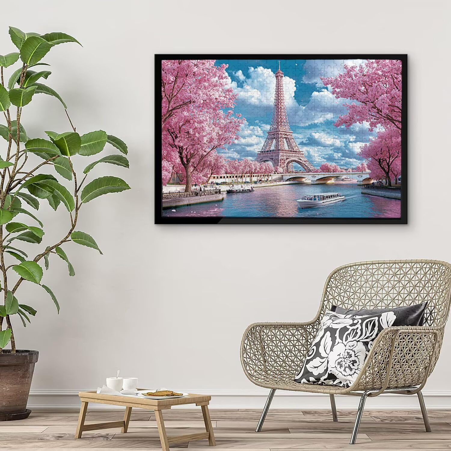 Puzzle in Legno per Adulti 1500 Pezzi | Torre Eiffel| Giocattoli Educativi | Puzzle Adulti E Famiglie Decor | Dimensione Di 87x57cm | Regalo Adultis | Regali Natale (Formato: 34.8x22.8in) o-2