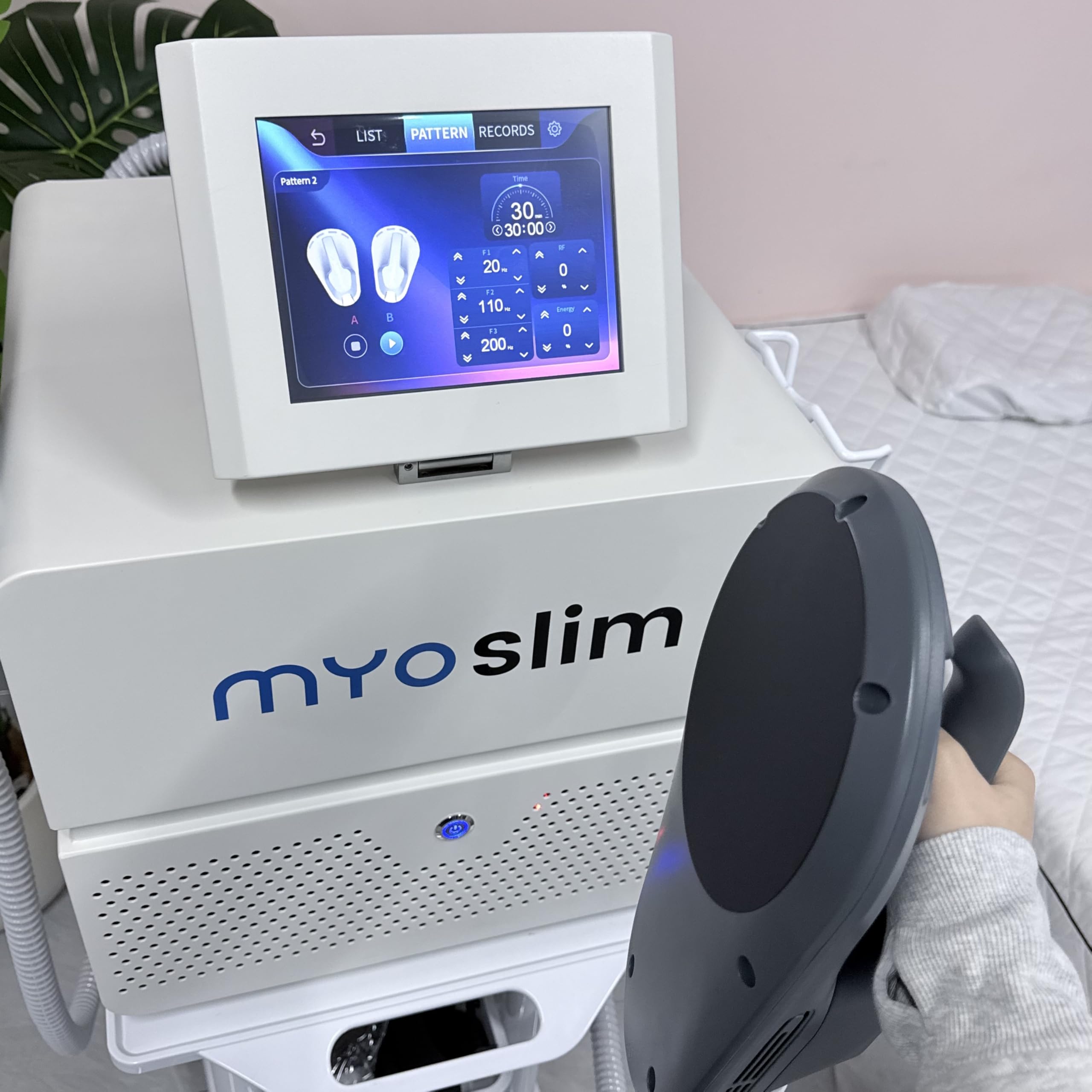 Body Sculpting Machine con RF y EMS, Reducción de Grasa | Tonificación Muscular, Cintura Estilizada, Glúteos Levantados, Piernas Delgadas, Masajeador Corporal (2 Manijas) (A)