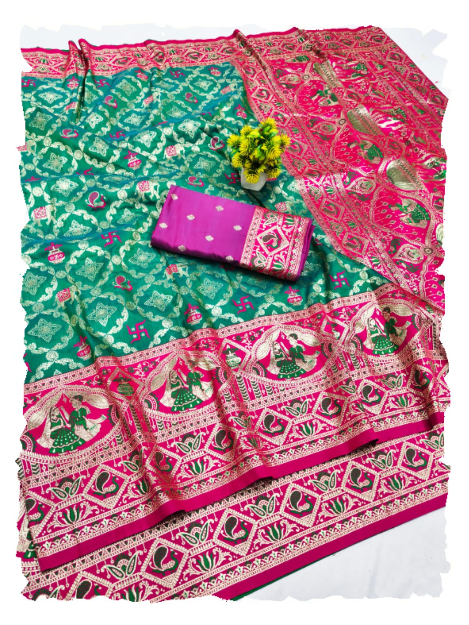 ratnavali Patola Silk Saree | Kanjivaram Silk Saree | Banarasi Saree Premium Collection-picture-15