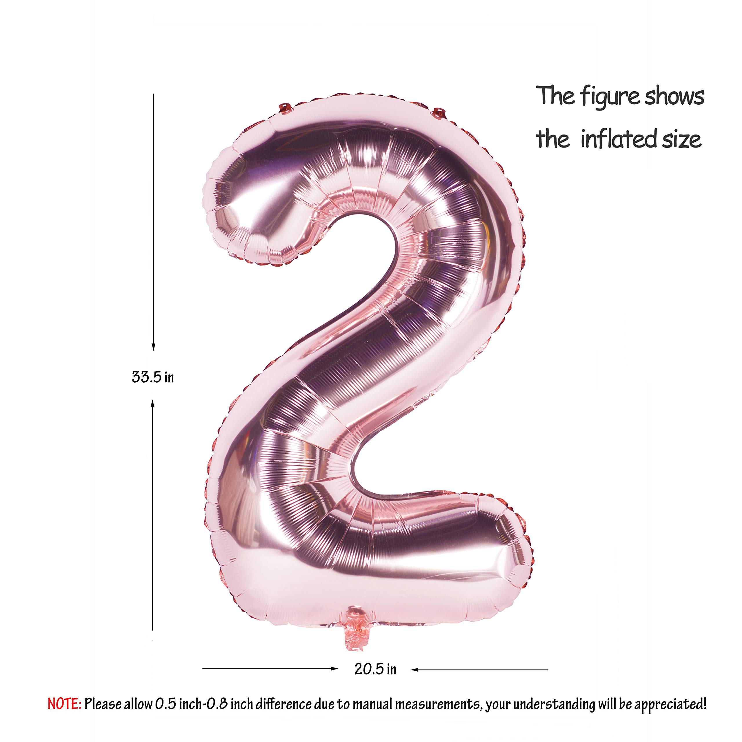 Red 0 balloon 40 Inch Giant Helium Foil Number 0 to 9 Red Balloon Birthday Wedding Party Digital Decorations (Number 0) — view 301