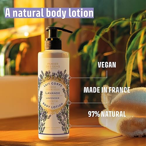 Miniatura 5 de Panier des Sens Loción corporal de manteca de karité de lavanda para piel seca, crema corporal, fabricada en Francia, 97% natural, 8.45 Floz8.5fl oz