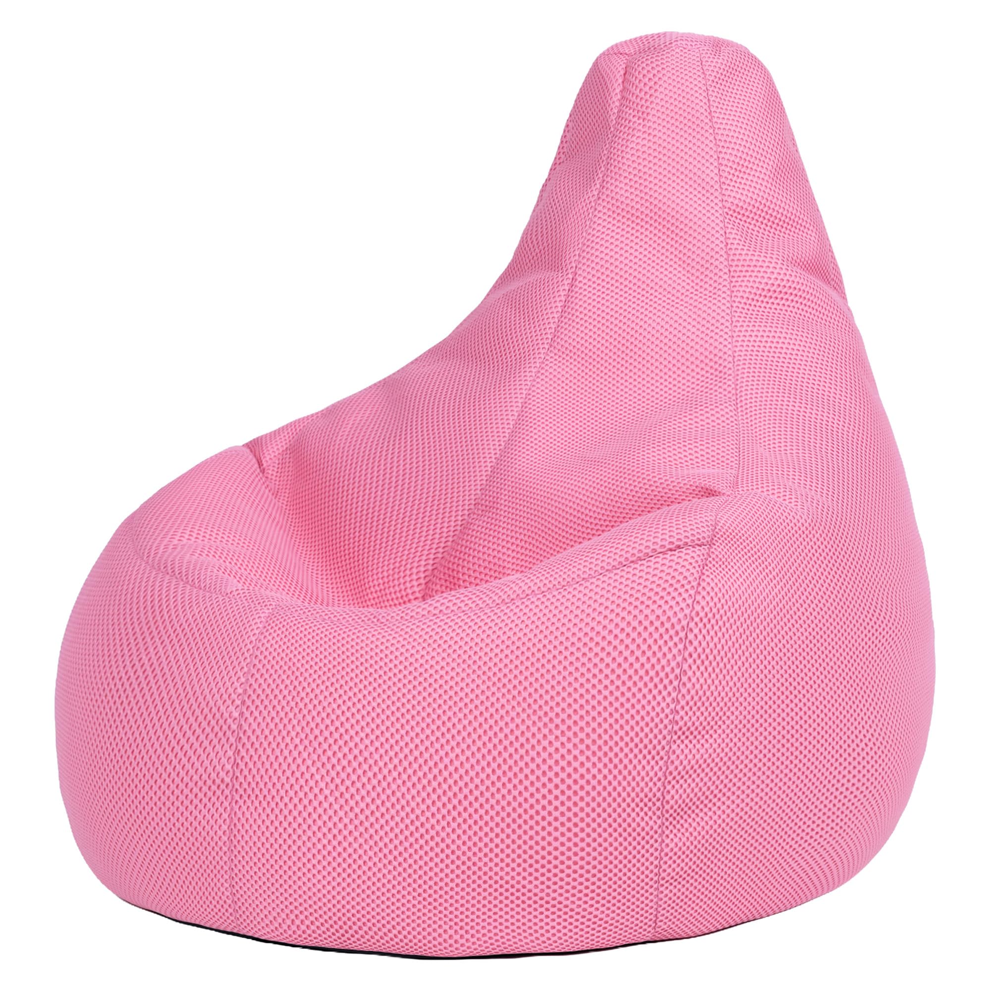 icon Performance Mesh XL Gaming Bean Bag Chair, Light Pink, Large Adult Bean Bag with Filling Included, Comfy Chair, Bedroom Furniture, Gamer Gifts, Gaming Room, Gaming Room Accessories