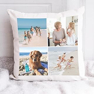 Personalised Photo Cushion | Add 4 Pictures | Custom Cushion Cover | Personalised Photo Pillow | Personalised Gift | Photo Gift
