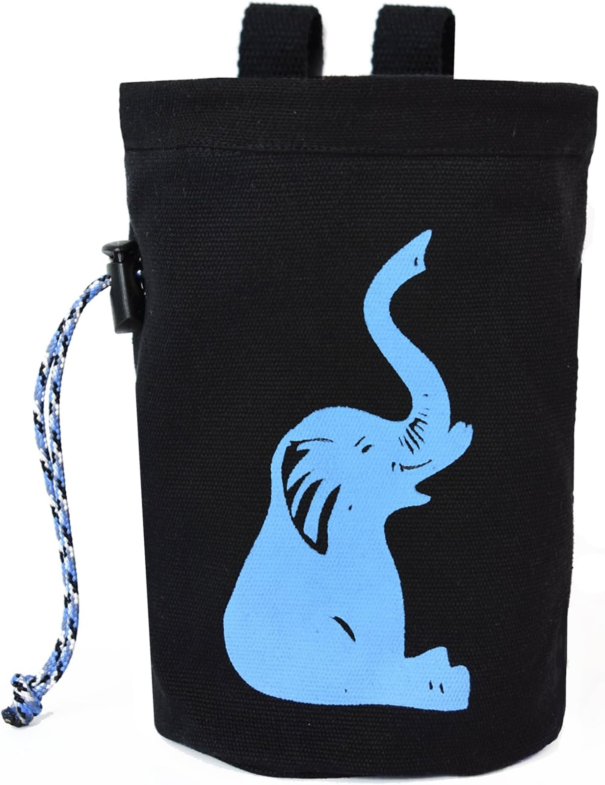 chaandu Blue Elephant Chalk Bag with Belt and Pocket for Phone, ID & More for Rock Climbing