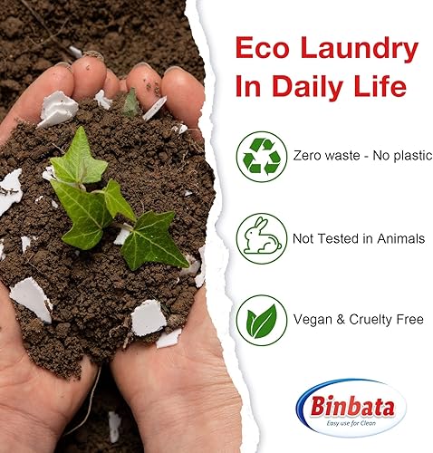 Miniatura 25 de Hojas de detergente para ropa, hasta 128 cargas, hipoalergénicas, ecológicas, sin perfume, biodegradables, sin plástico, sin líquido, adecuadas