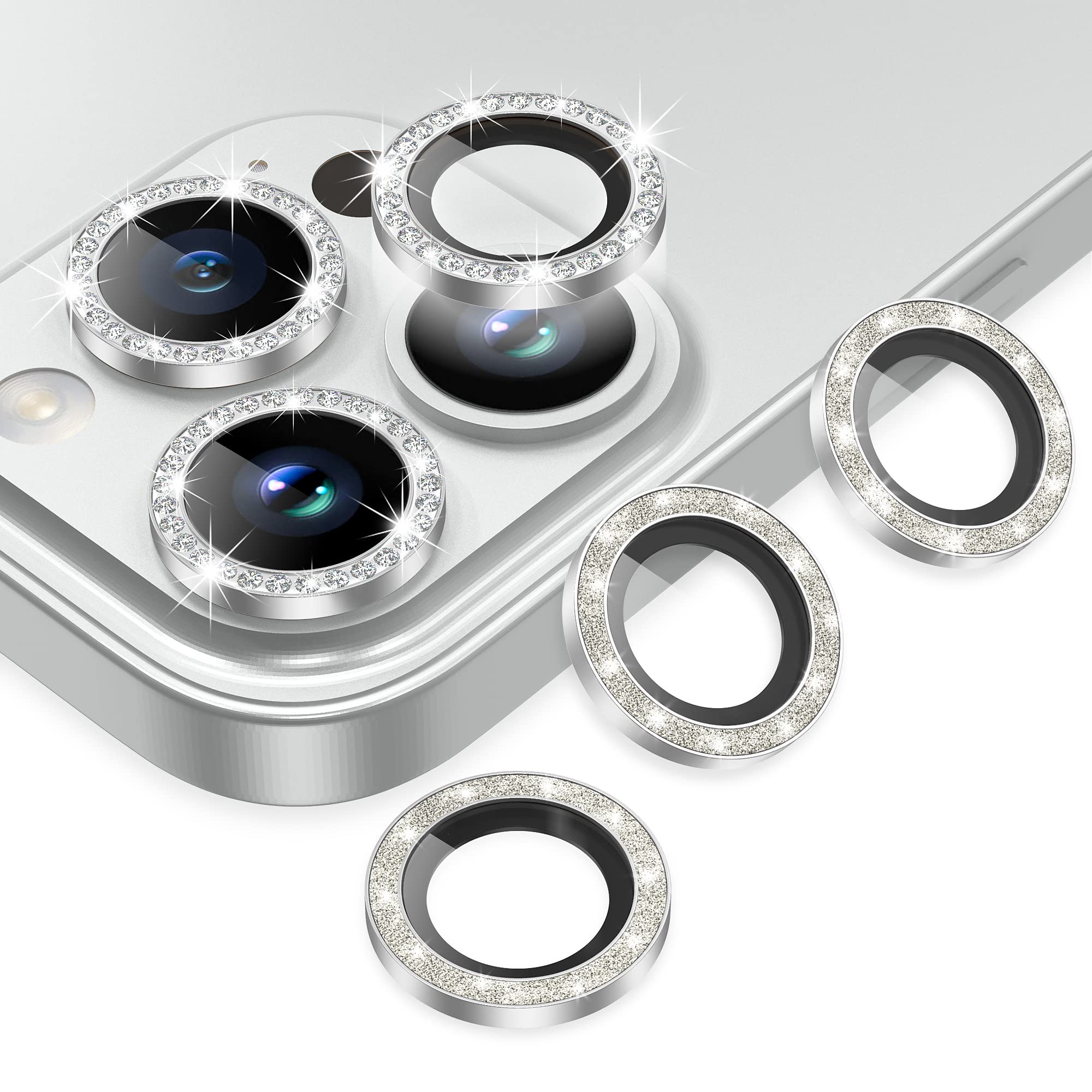 AGVEE 3+3 6 Pack for iPhone 14 Pro & Max Camera Lens Protector Cover