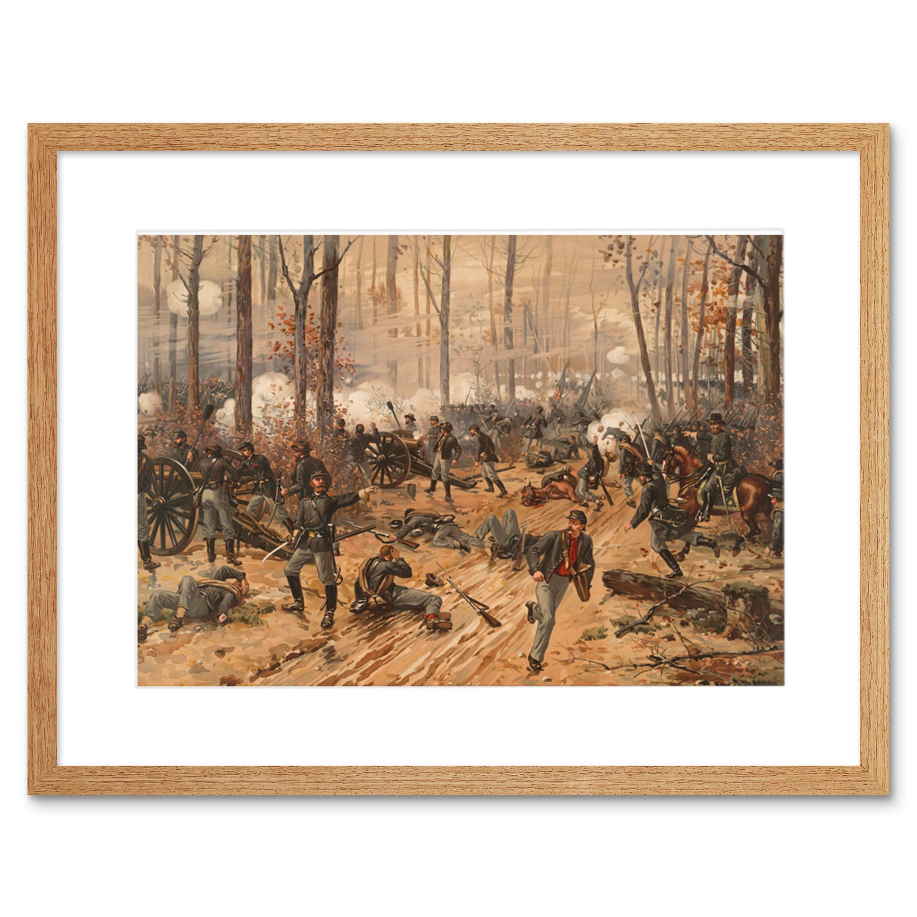 Thulstrup Battle Shiloh USA American Civil War Framed Wall Art Print