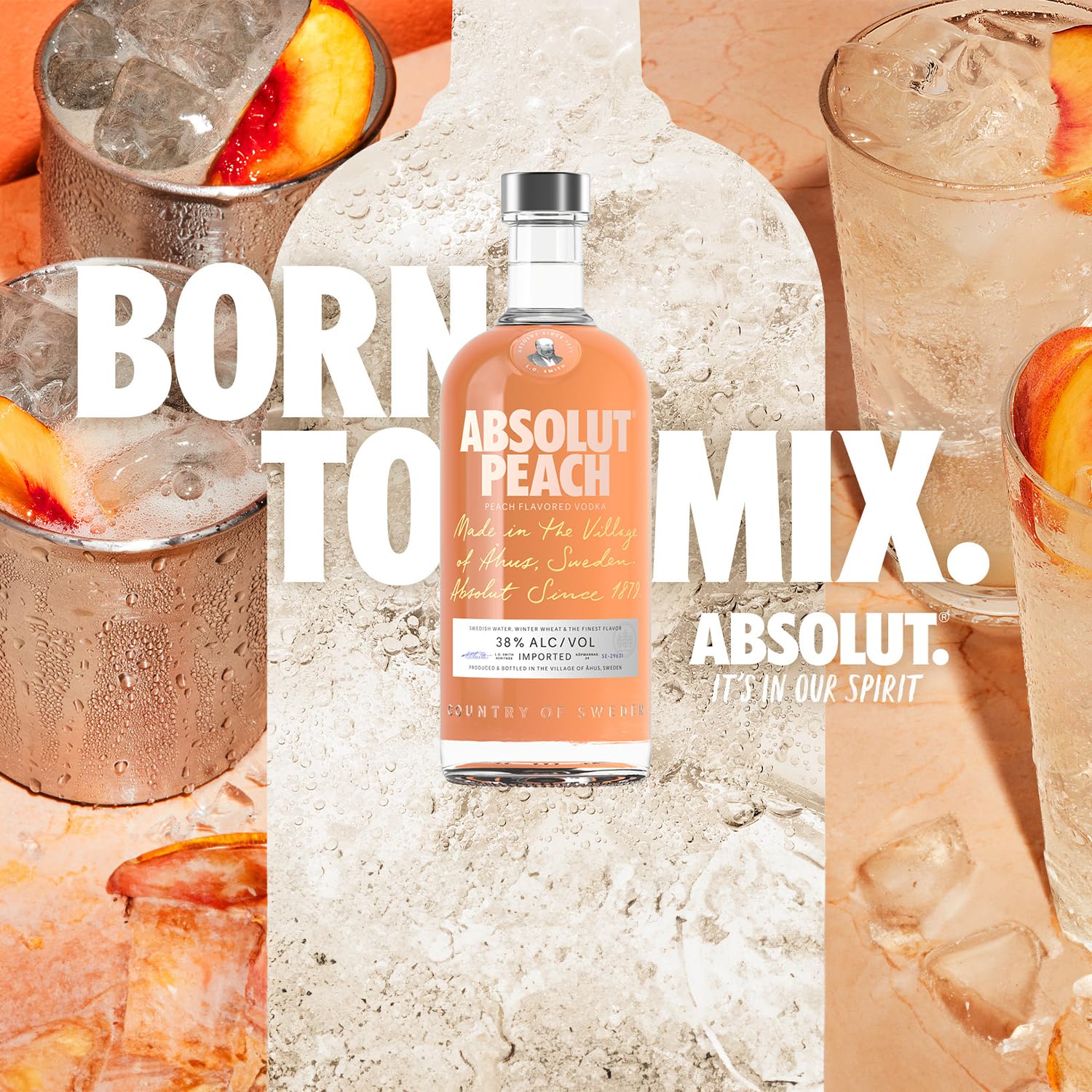 Vodka Absolut Melocotón 40 ° 70 CL - 70 cl