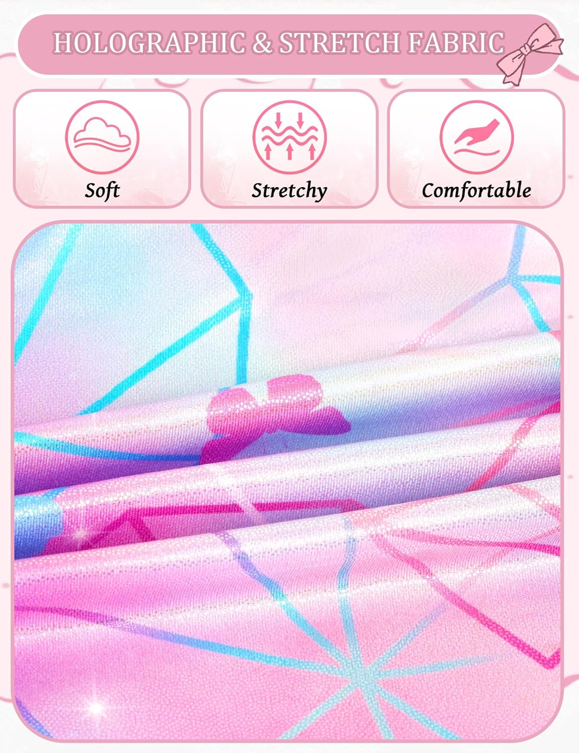 Snowheart Girls Gymnastics Leotards Crew Neck Shiny Tumble Bodysuits Sleeveless Tank Gym Leos with Skirts for Kids Class - Image 7