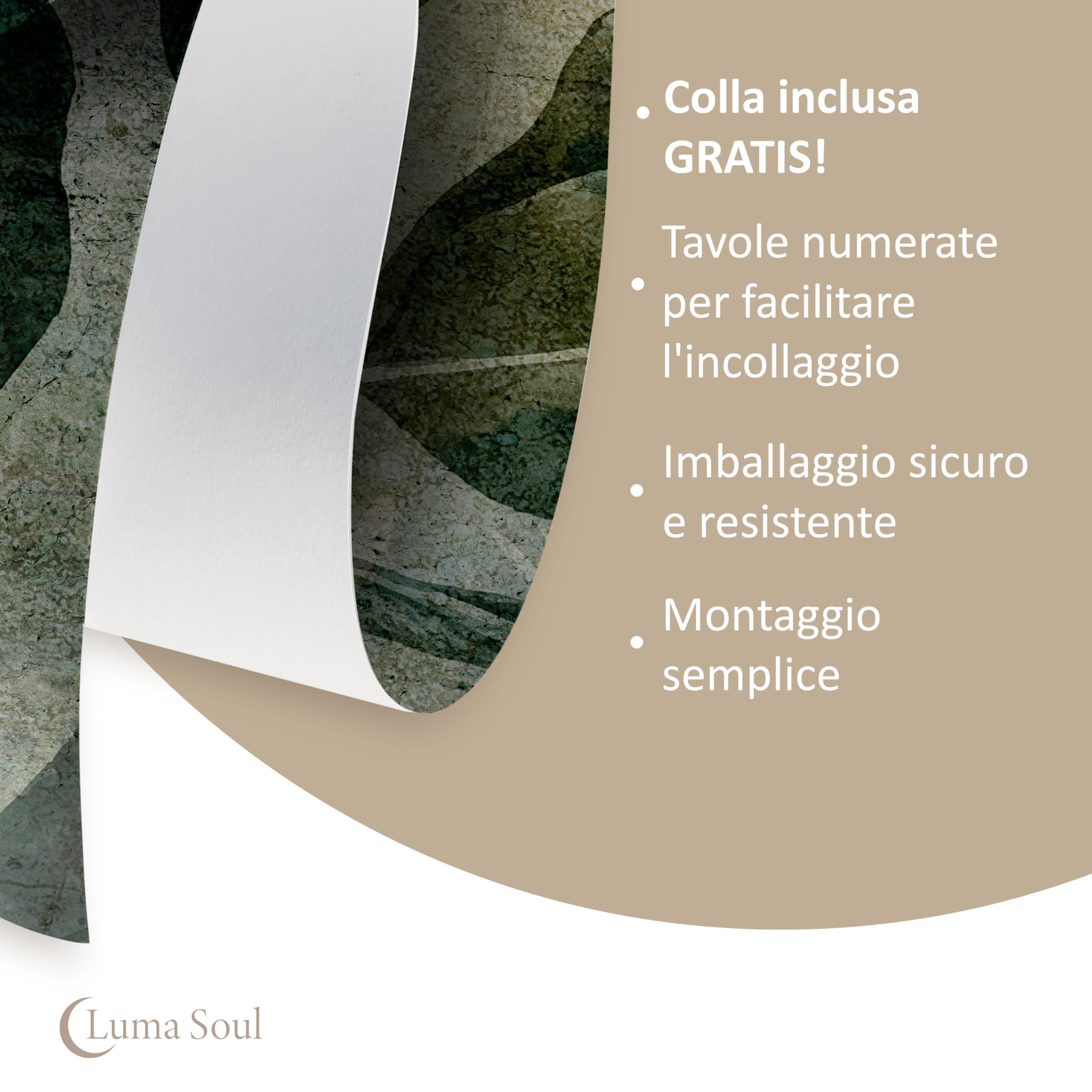 Carta da Parati 500x350 cm - Carta da Parati Camera da Letto Natura - Panelli da Parete Moderne - Panelli Murali di Alta Qualità Facili da installare - Beige e Crema