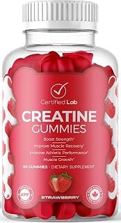 Creatine Gummies - 60 Pieces, 2.5g Creatine per Gummy - Convenient and Tasty Creatine Monohydrate Supplement for Athletes - Increase Strength and Performance