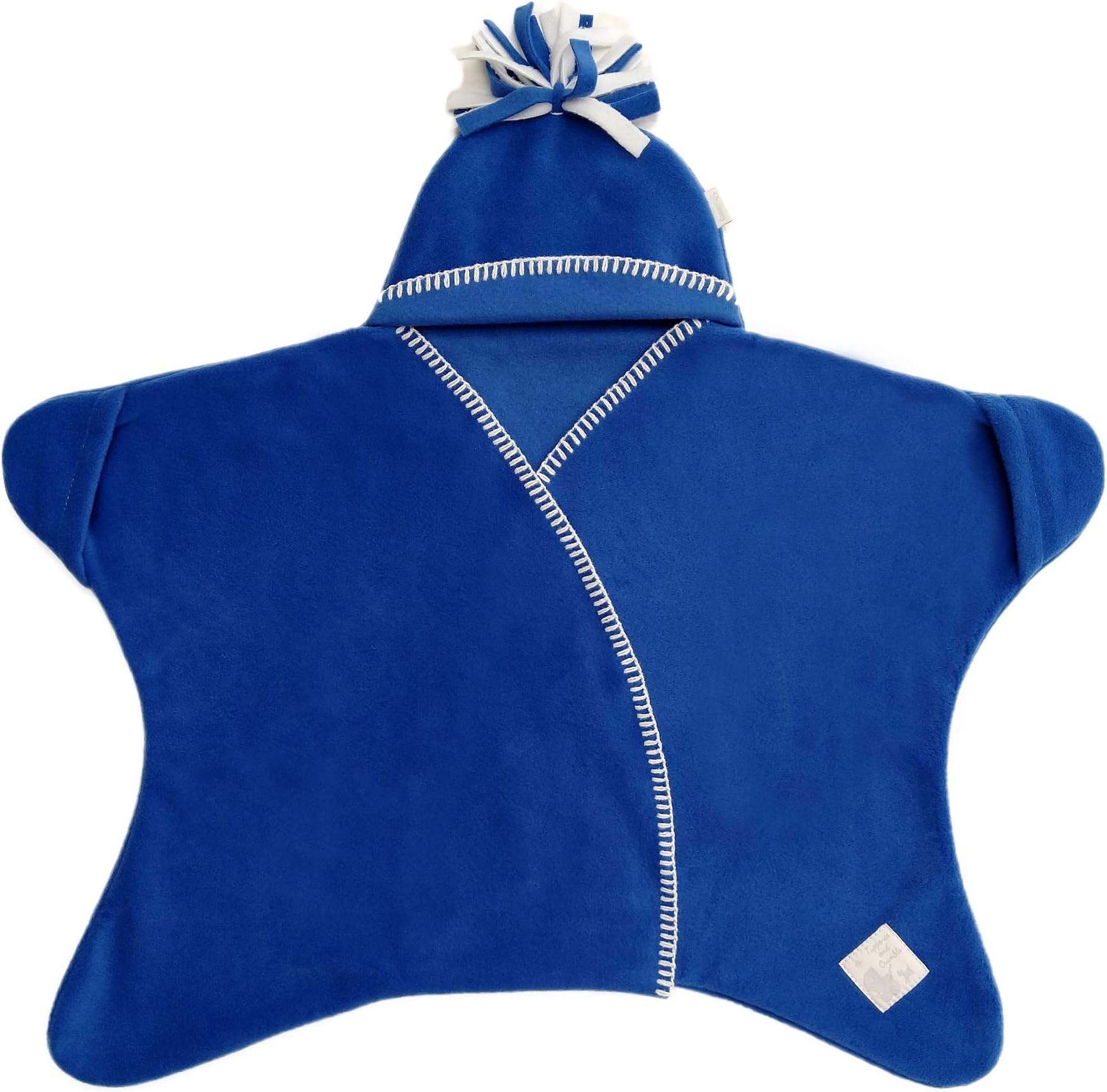 Tuppence and Crumble Star Baby Wrap Cobalt Size Small