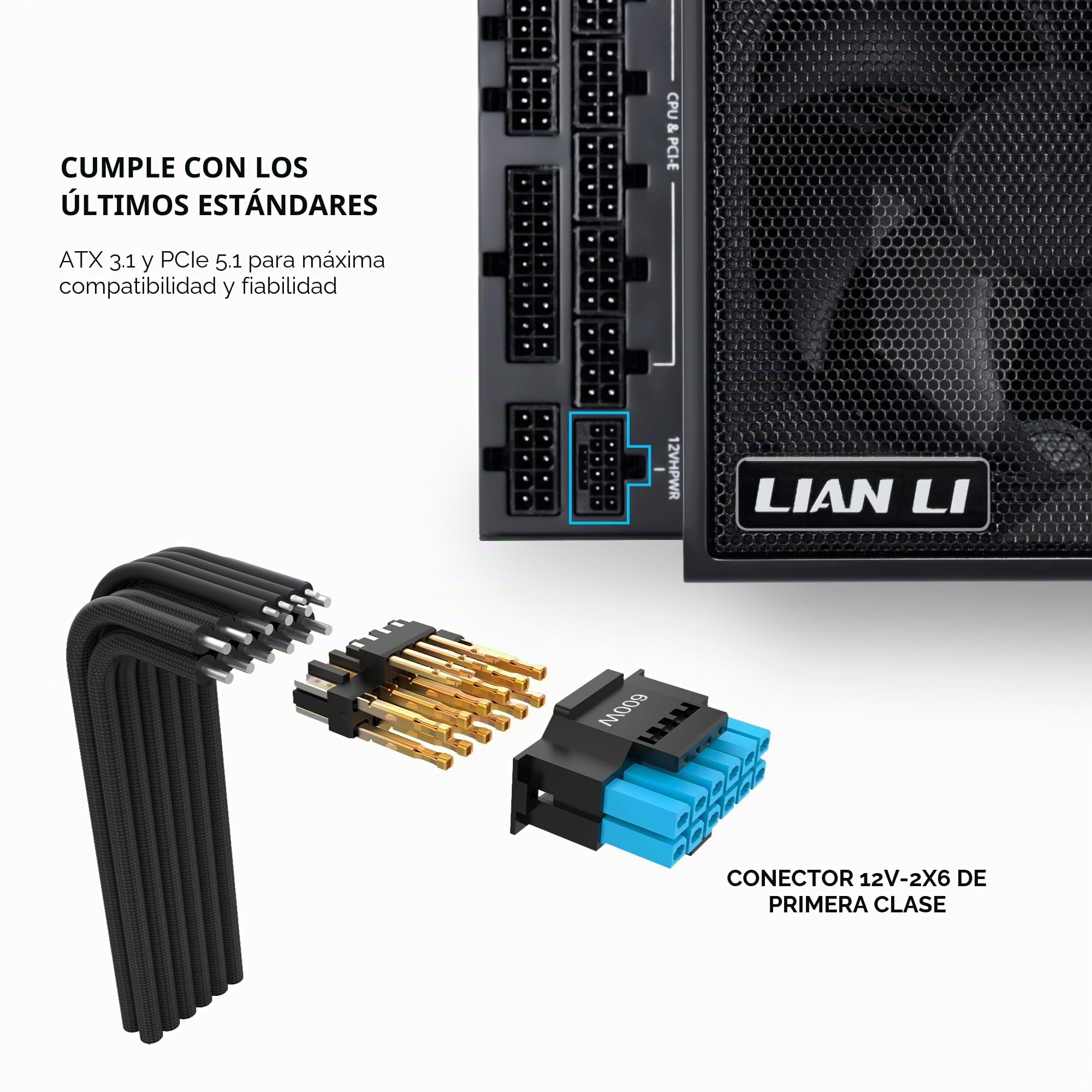 Lian Li EDGE EG1300 80 PLUS Platinum Netzteil, PCIe 5.1, ATX 3.1 - 1300 Watt, schwarz
