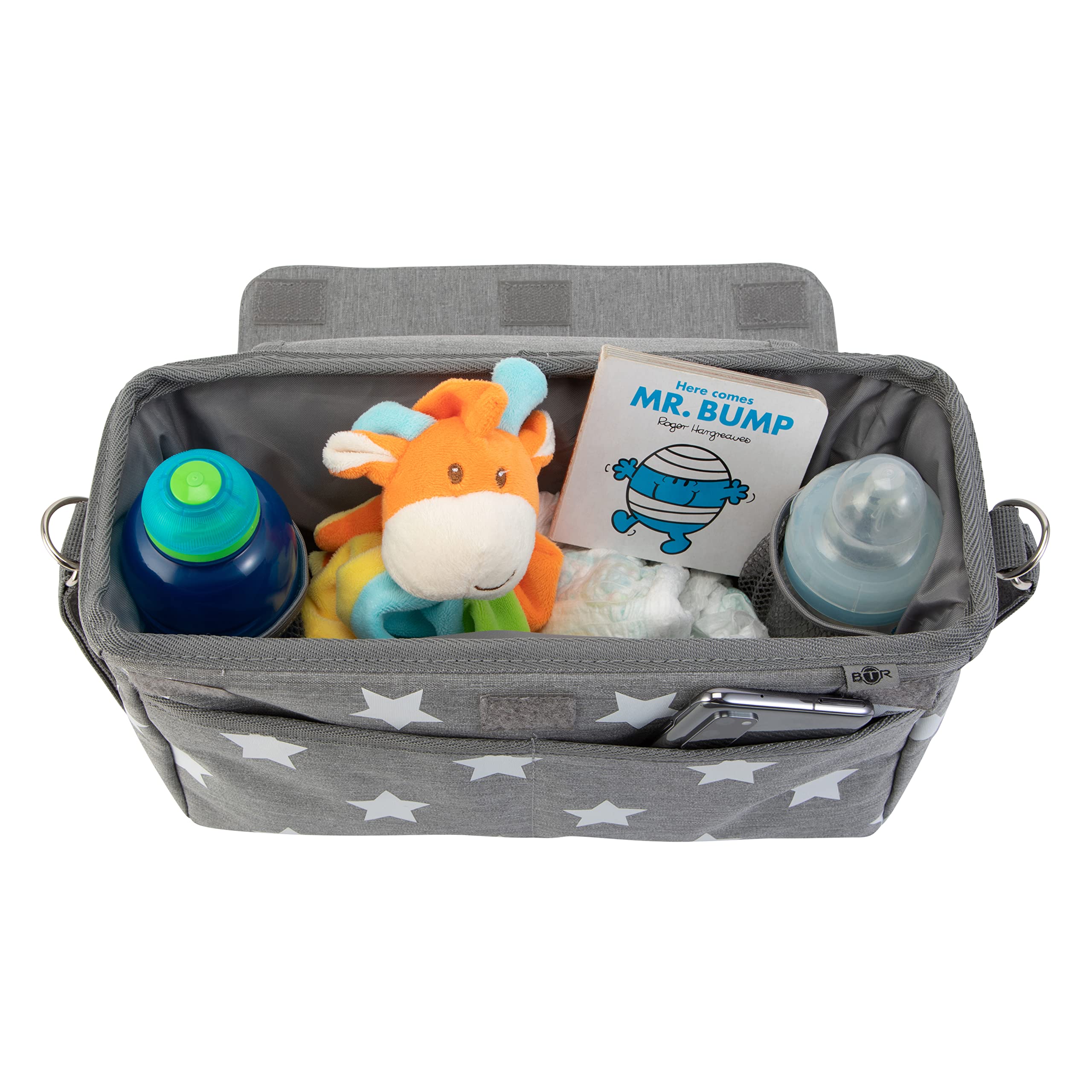 Sac Organisateur De Poussette Universel - Grande Capacité 29x10x19cm - Bandoulière Incluse - Pour Couches, Jouets