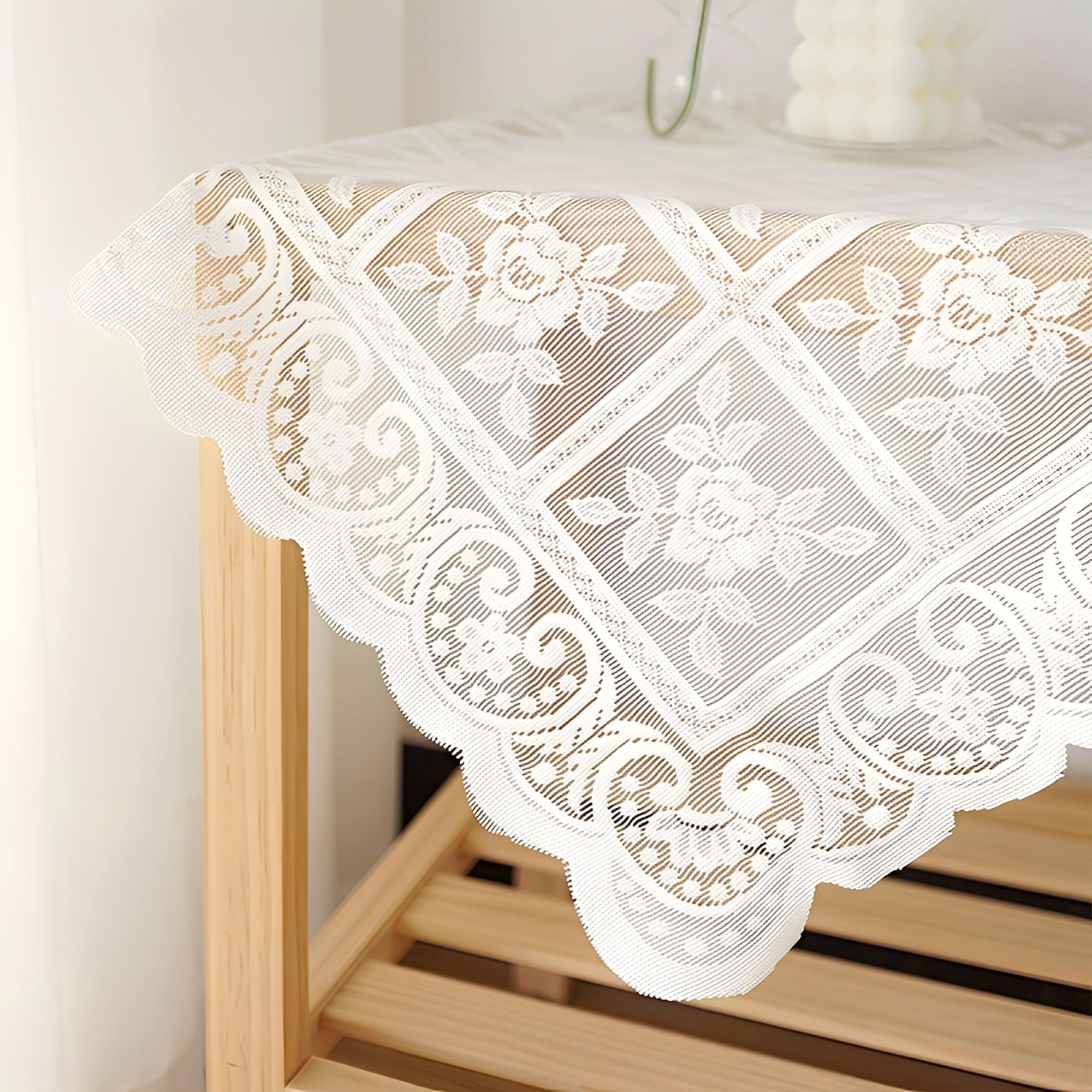 QACUU Elegant Floral Lace Tablecloths - Image 2