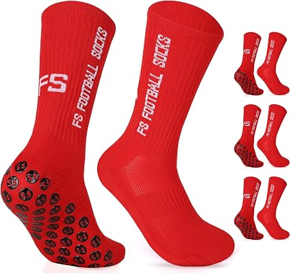 3 Paires Chaussettes Antidérapantes Sport - Football, Basket, Rugby, Tailles 39-46