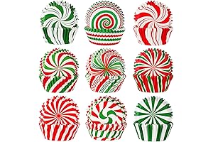 SANNIX 450pcs Christmas Cupcake Liners for Grand Festive Baking Needs