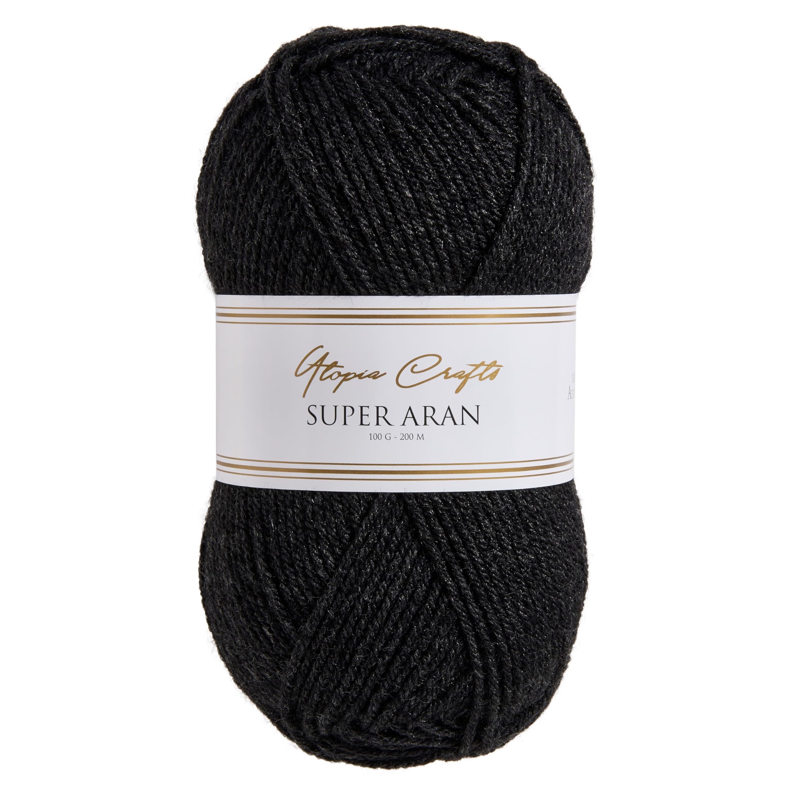 Utopia Crafts Super Aran Knitting and Crochet Yarn 100g (Charcoal Grey)