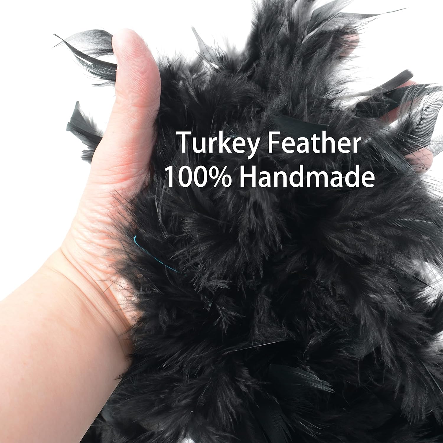 Ws&Wt 2 Yards 100 Grams Turkey Chandelle Feather Boa for Adult Women Costume Accessory Dress up Party Favors - Image 7