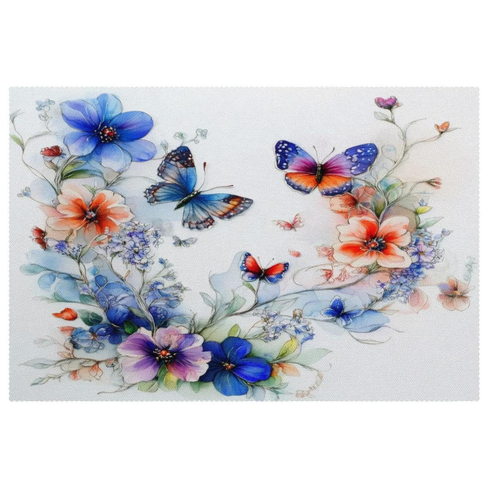 Set de table résistant à la chaleur lot de 6 lavable motif aquarelle