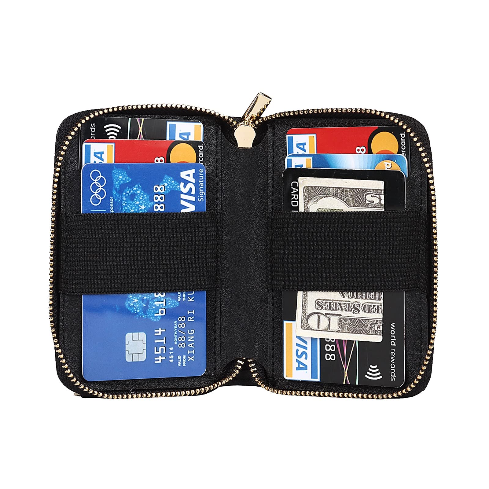 Hülle für iPhone SE 2022/SE 2020/8/7, PU Leder Magnetisch Schutzhülle Crossbody Phone Tasche mit Abnehmbarer Einzigartiger Kleiner Geldbörse für iPhone 7/8/SE2/SE 3,Schwarz