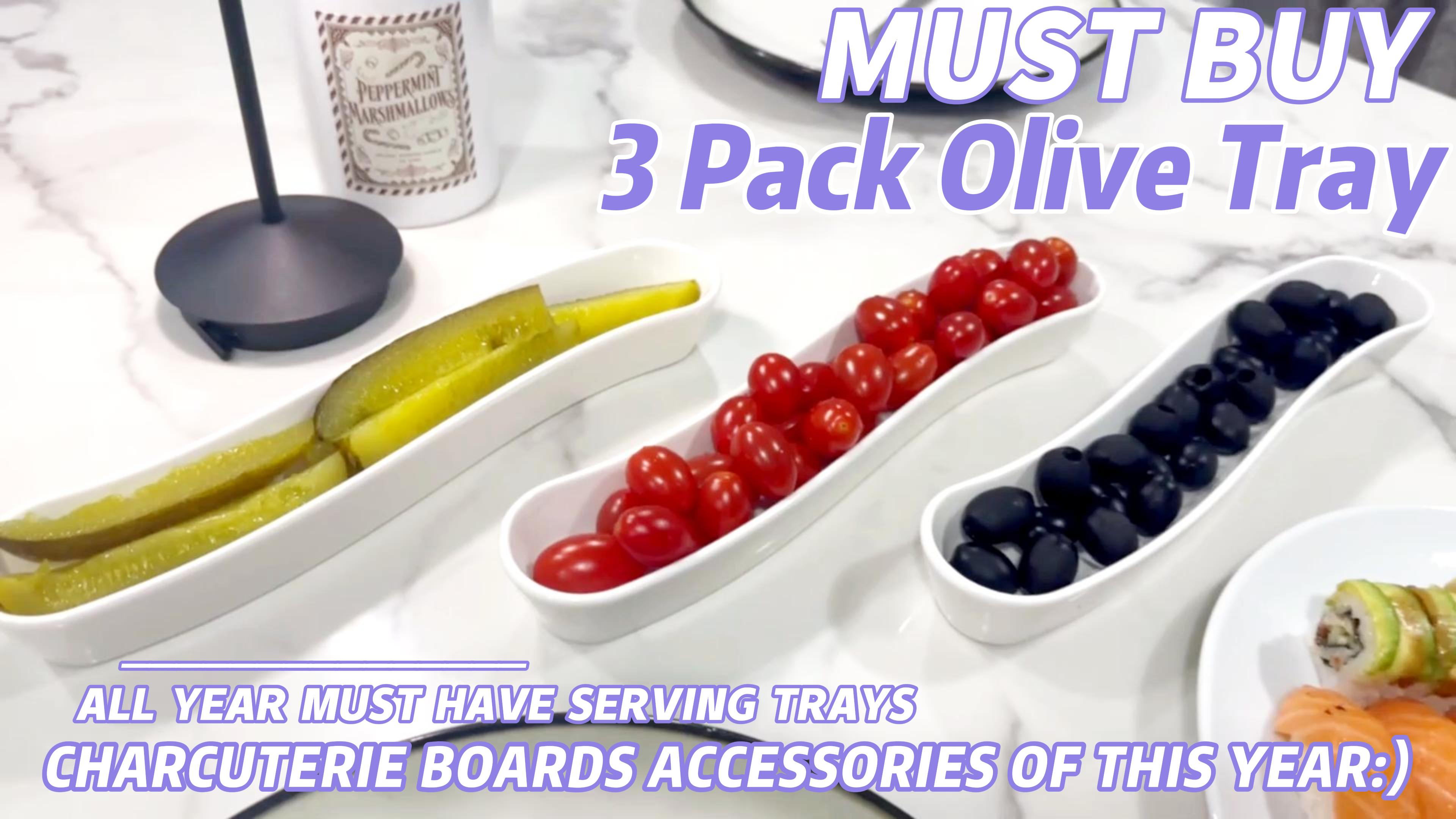 Amazon.com | Dizada Olive Plates 3-Pack 17