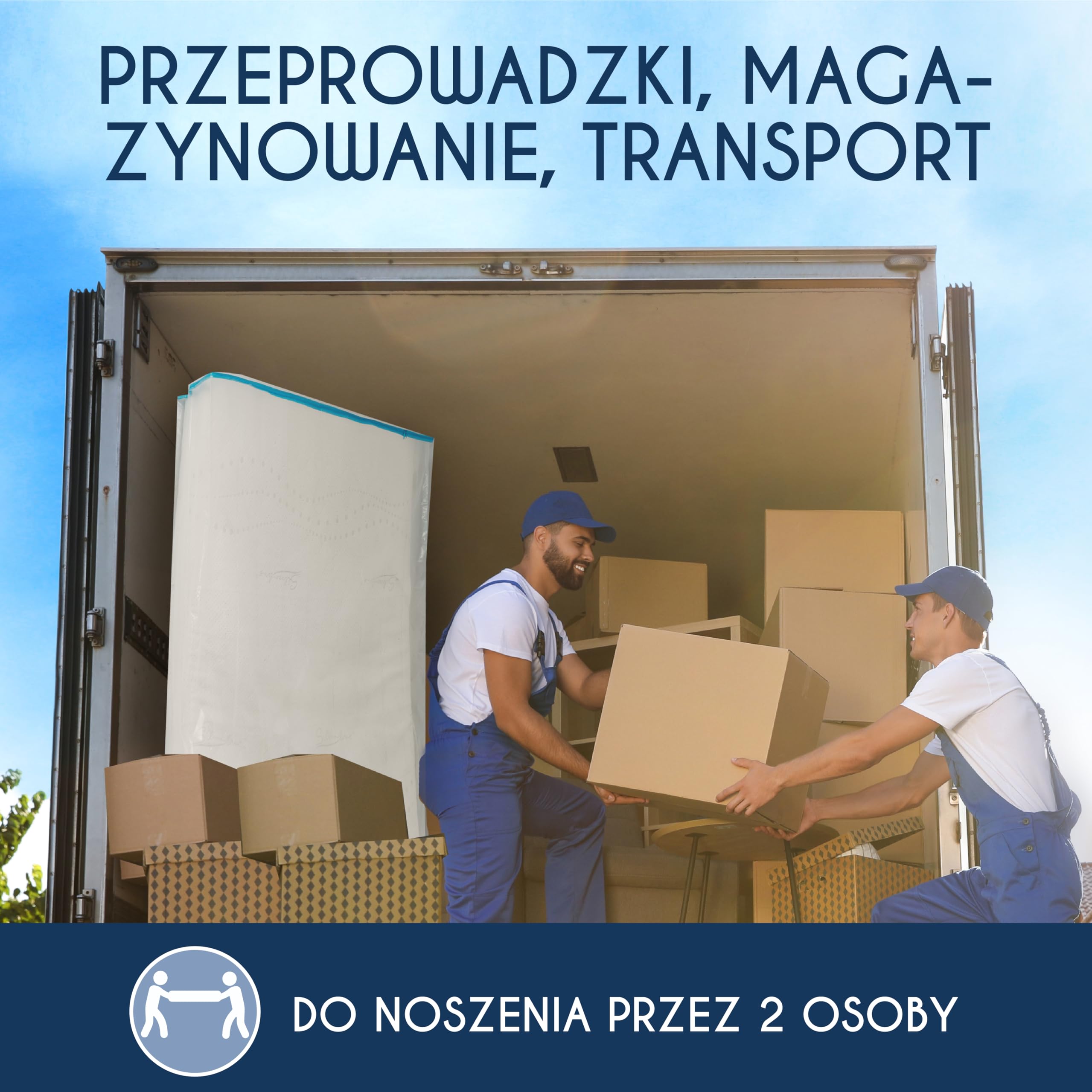 Pokrowiec na materac z tworzywa sztucznego – zestaw 2 szt. – 90 x 200 cm (grubość 30 cm) – ochrona materaca z szerokim zamkiem błyskawicznym – torba na materac do przechowywania, przechowywania