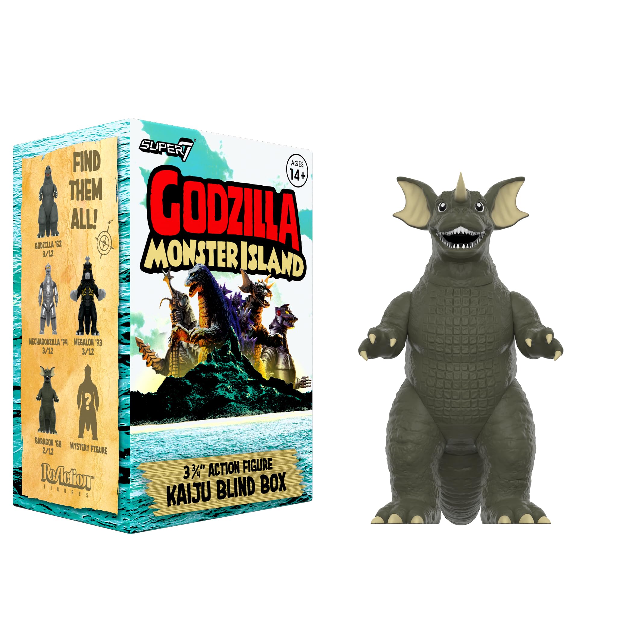 Super7 - Caja Opaca de Toho, Wave 07 (Monster Island), Juego de 12 Figuras de acción