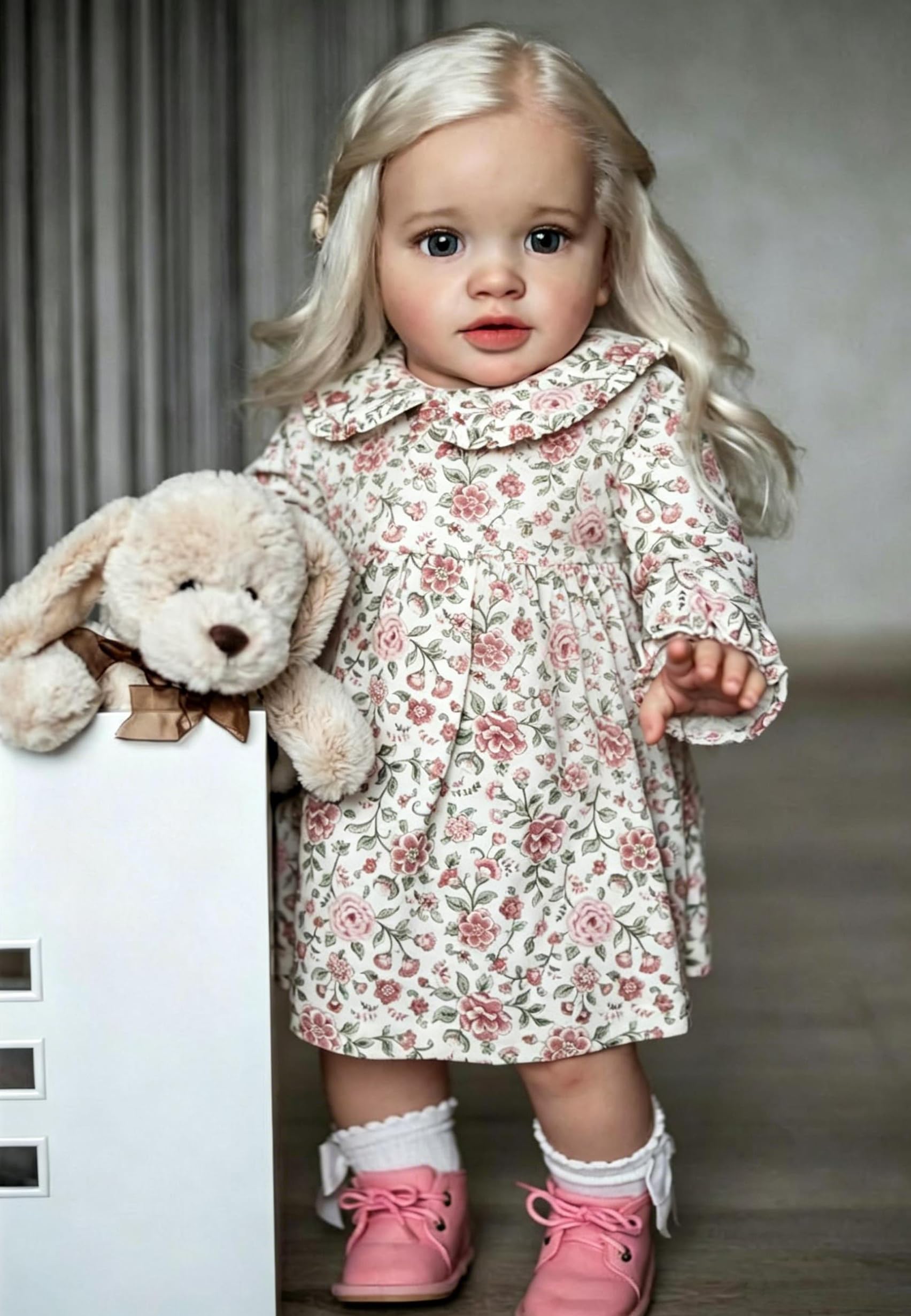 RXDOLL Realistyczna lalka Reborn Baby Doll Girl Pippa, ręcznie wykonana miękka tkanina winylowa, obciążona realistyczna lalka niemowlęca, prawdziwe życie Reborn Baby Dolls zabawka dla dzieci i