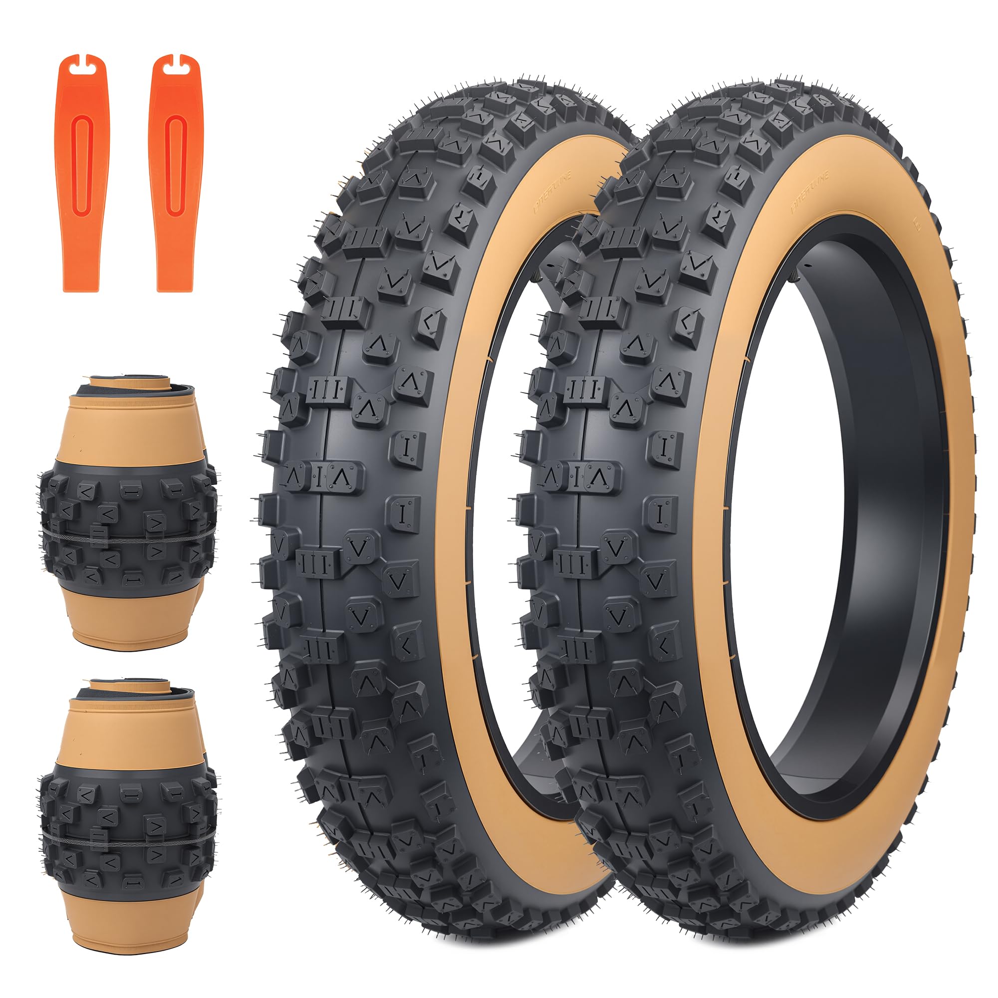 ZUKKA 20 Zoll Heavy Duty E-Bike Reifen 20x4.0 Mantel 102-406 Faltbar Fat Tire Fett Fahrradreifen für E-Bike/Mountain Snow Bike