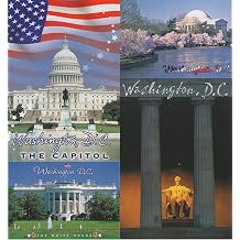Lunch Money Washington, D.C. Postcard Pack of 4 Postcards Featuring The White House, The Capital, The Lincoln Memorial, Jefferson Memorial, the National Cherry Blossom Festival, etc.